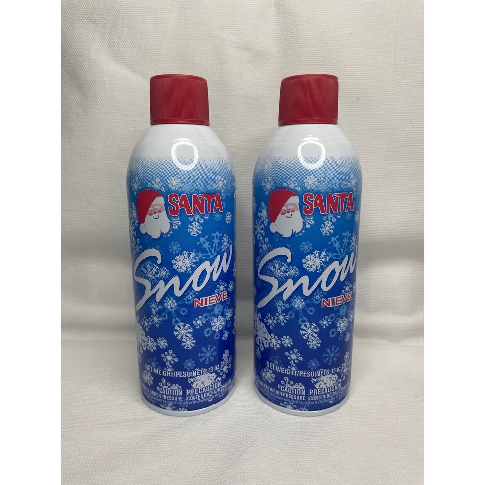 2 Chase Products Santa Snow Spray Cans 13oz White Holiday Frosted Window Design